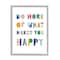 Stupell Industries What Makes You Happy Phrase Kids' Block Typography Framed Wall Art